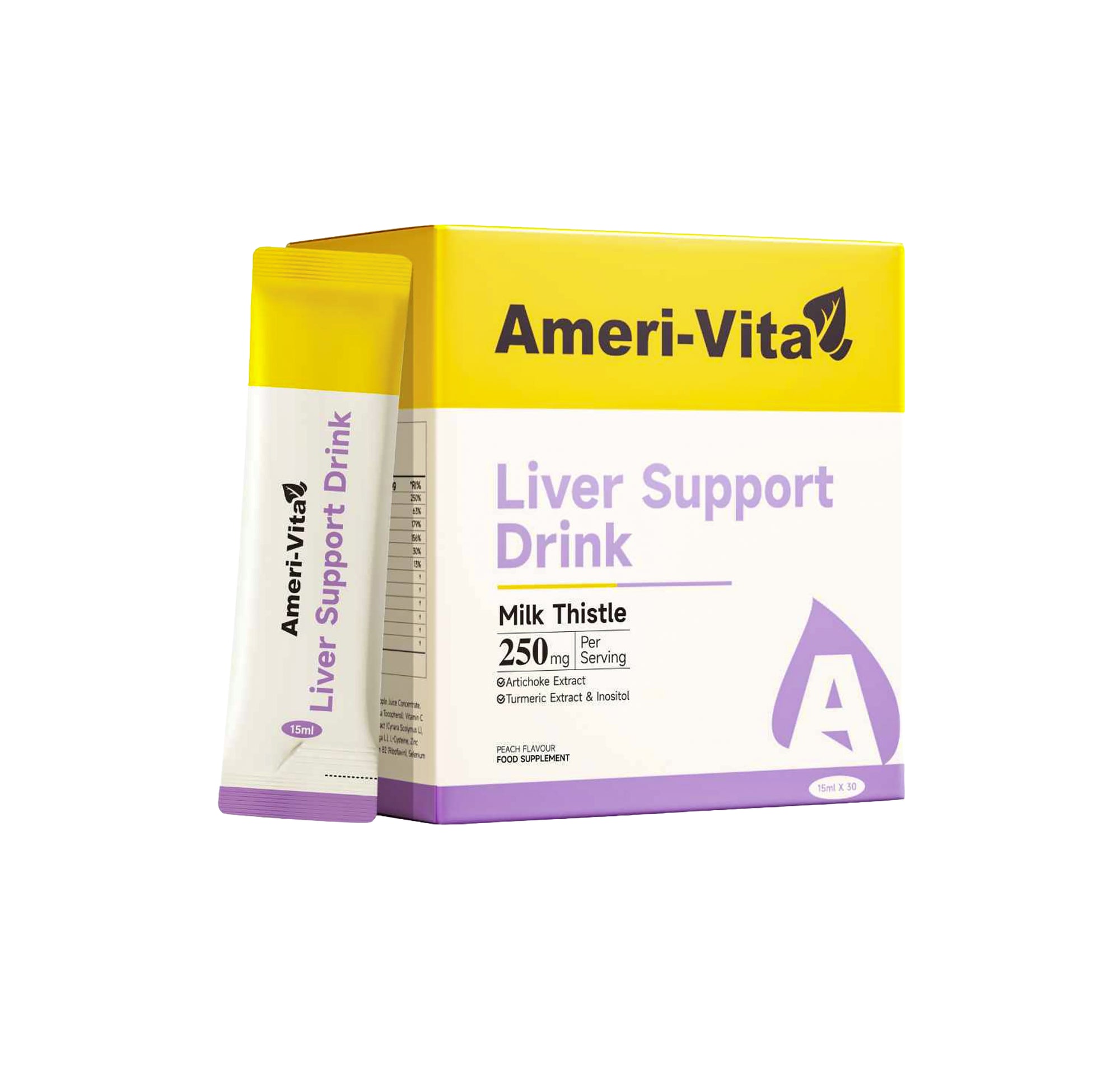 Ameri-Vita Liver Support Drink - Liquid Milk Thistle Sachets - x7 or x30 Sachet Packs